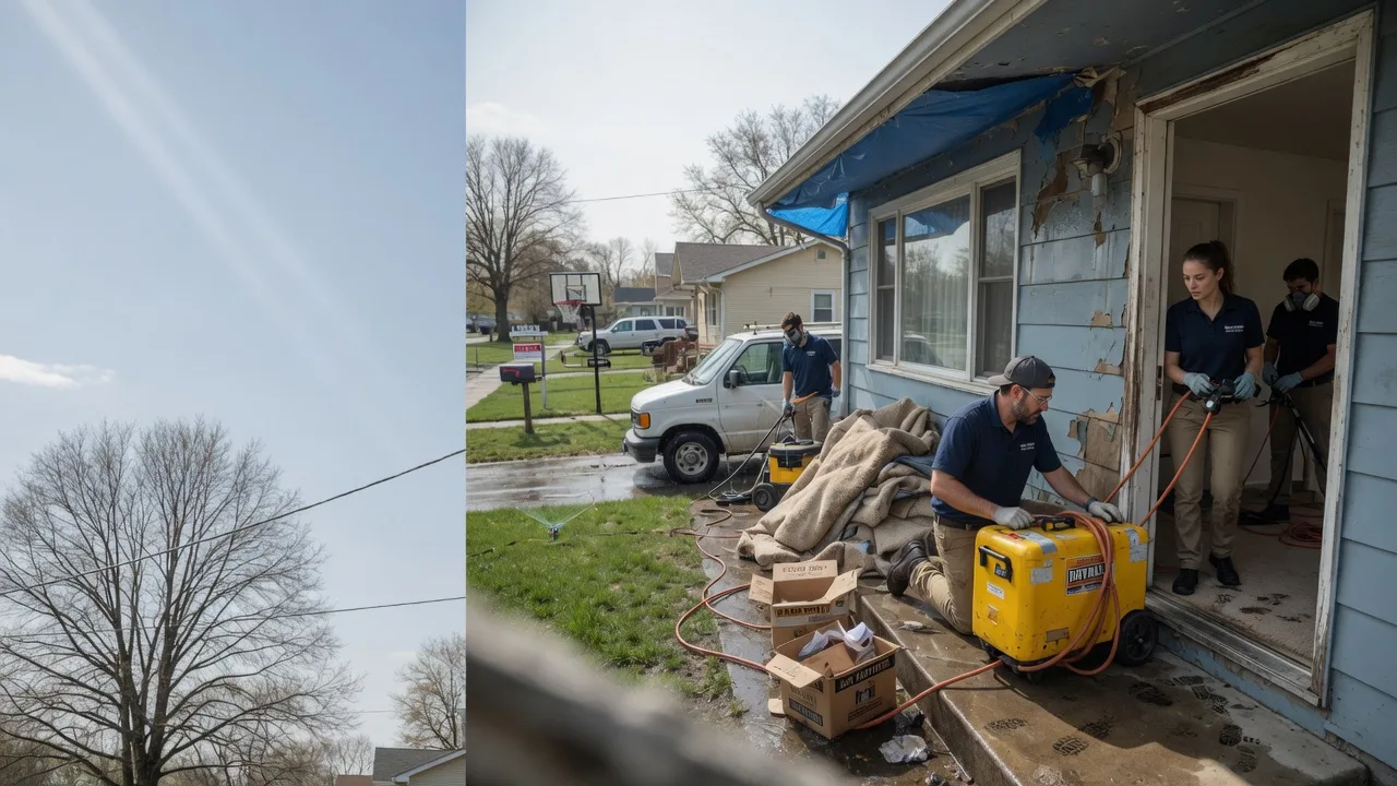 Basement Flood Cleanup in Rhome, TX near me